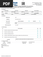 Search and Rescue Transponder (SART) Test Certificate in Accordance With: Reg. IV/7.1.3, Reg. III/6.2.2