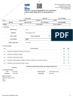 Search and Rescue Transponder (SART) Test Certificate in Accordance With: Reg. IV/7.1.3, Reg. III/6.2.2