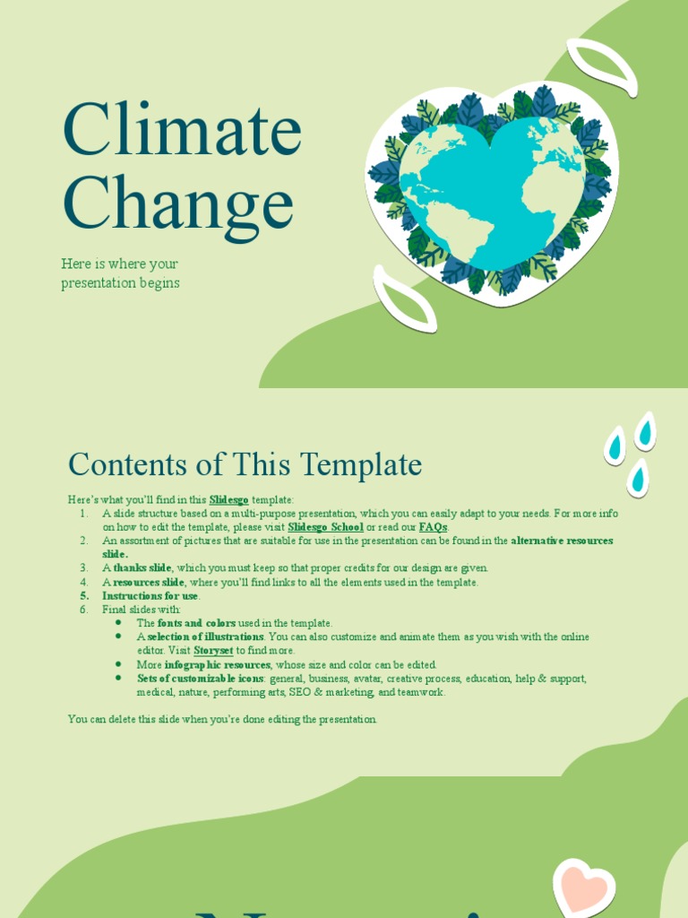 Climate Change by Slidesgo | PDF | Planets | Solar System