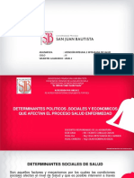 Determinantes Politicos Sociales y Economicos Que Afectan El Proceso Salud Enfermedad