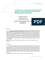 Maia-Carneiro Et Al. 2012 - Description of Three Defensive Strategies by Dipsas Alternans