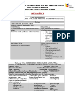 Plan de Trabajo Segunda Semana Primero de Bachillerato