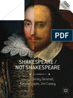 Christy Desmet Jim Casey Eds - Shakespeare:Not Shakespeare