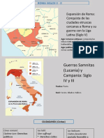 Expansión de Roma: Conquista de Las Ciudades Etruscas Cercanas A Roma y Su Guerra Con La Liga Latina (Siglo V)