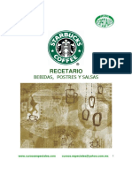 Recetario Starbucks - Bebidas, Postres y Salsas - Cursos Especiales