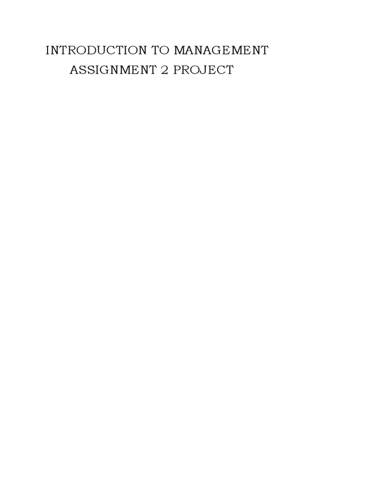 Assignment 2 Project (MG101) | PDF