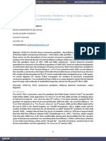 Hunting For Previous Coronavirus Pandemics Using Corpus Linguistic Analysis of 19 Century British Newspapers