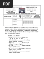 Section A: Grammar: Section A NC AC C C+ 00-11 - 15 18 - 10 14 17 20 Section B Section C