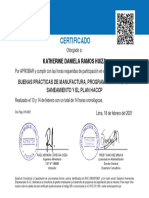 Certificado de BPM, PHS y Haccp - Katherine Ramos