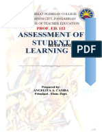 Assessment of Student Learning Ii: Beed Module 2