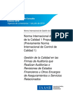 Borrador Norma Internacional de Gestión de La Calidad 1 (NIGC 1)