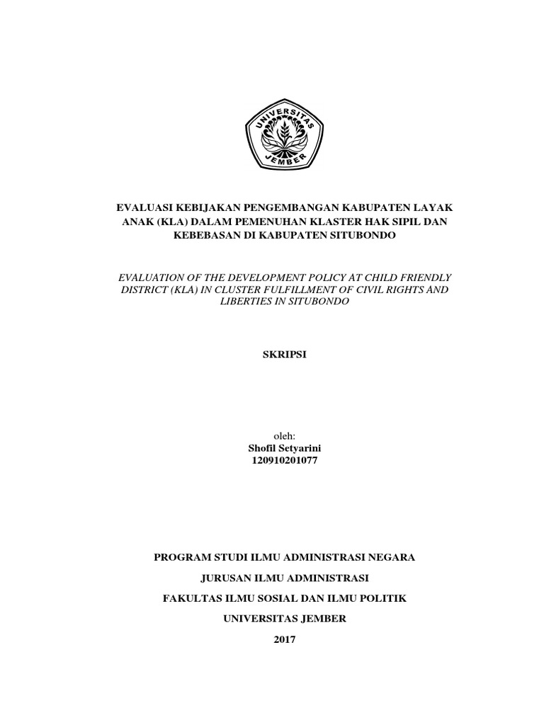 Tugas Akhir Mbak Shofil Pdf