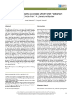 Are Pelvic Stabilizing Exercises Effective For Postpartum Pelvic Girdle Pain? A Literature Review