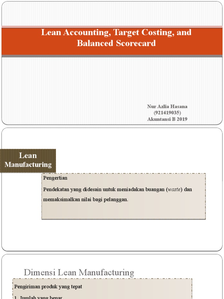 Lean Accounting Target Costing and Balan | PDF | Bisnis