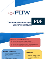 The Binary Number System and Conversions Review: © 2014 Project Lead The Way, Inc. Digital Electronics