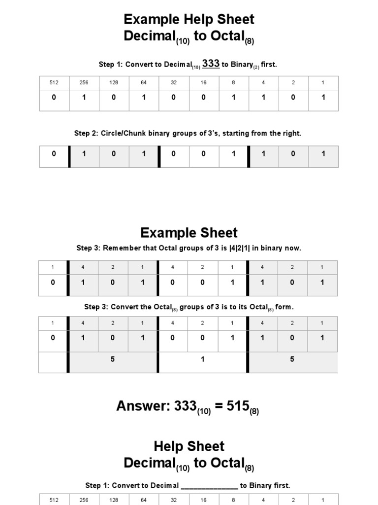 Conversion Help Sheets | PDF | Arithmetic | Signal Processing