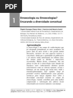 Etnoecologia Ou Etnoecologias (Alves e Souto 2010)