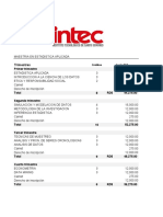 Presupuesto Maestria en Estadistica Aplicada 1