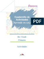 6° Grado. Cuadernillo Aprende en Casa. 22-26 Marzo 2021