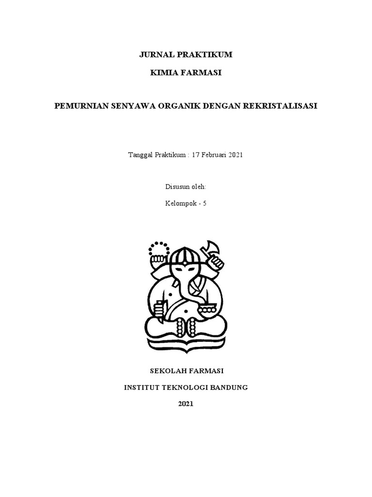 Jurnal Rekristalisasi Dan Uji Kemurnian PDF
