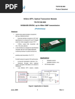 10Gb/s SFP+ Optical Transceiver Module TR-PX15E-N00 10GBASE-ER/EW, Up To 40km SMF Transmission