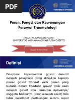 Peran Dan Fungsi Perawat Traumatologi