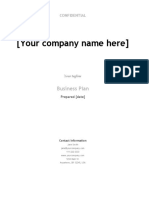 (Your Company Name Here) : Business Plan