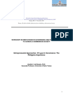 Entrepreneurial Approaches Of Philippine LGUs For Governance