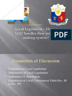 Local Legislative Assemblies