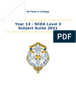 Year 13 - NCEA Level 3 Subject Guide 2021: ST Peter's College