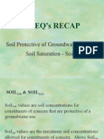 Ldeq'S Recap: Soil Protective of Groundwater - Soil Soil Saturation - Soil