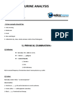 Urine Analysis Urine Analysis: 1) Physical Examination:) Physical Examination