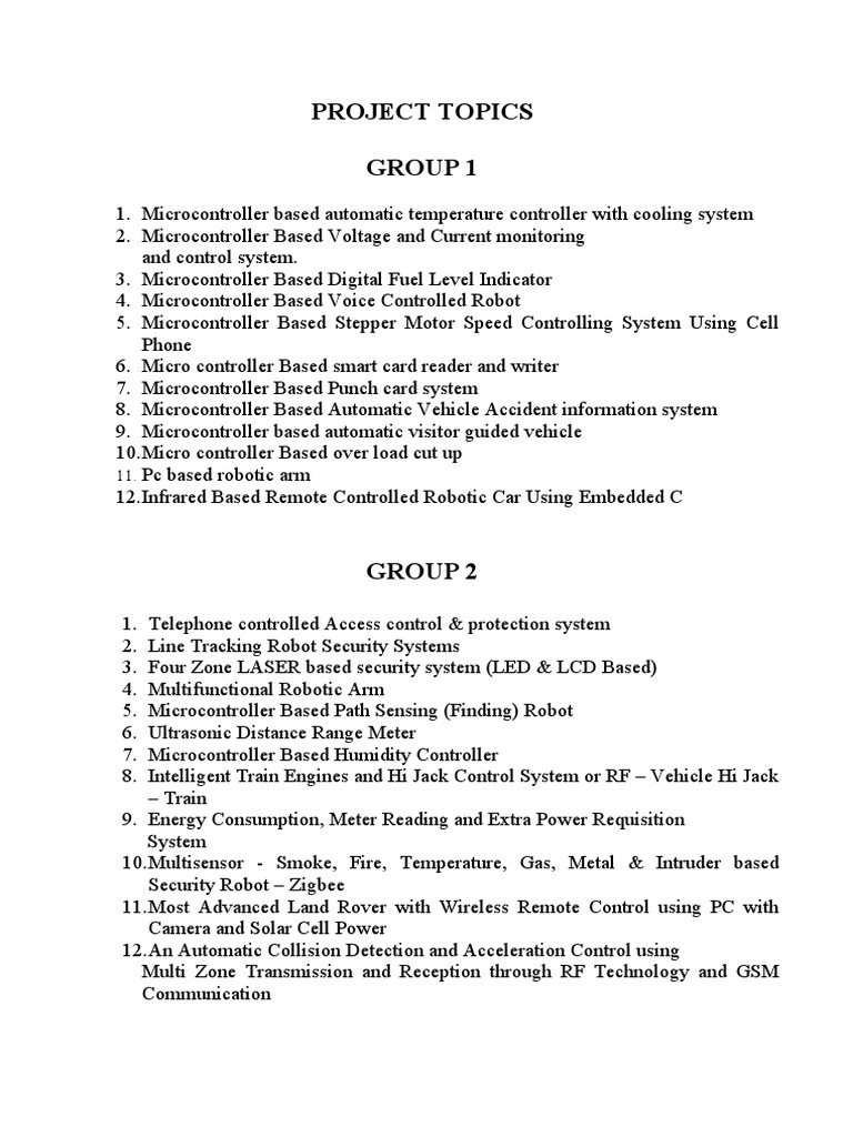 Microcontroller Project Ideas for Automation | PDF | Security Alarm ...