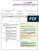 Writing Skills Practice: An Informal Email - Exercises: Preparation