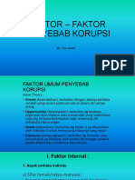 Faktor Penyebab Korupsi