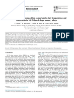 On The Effect of Alloy Composition On Martensite Start Temperatures and Latent Heats in Ni-Ti-based Shape Memory Alloys