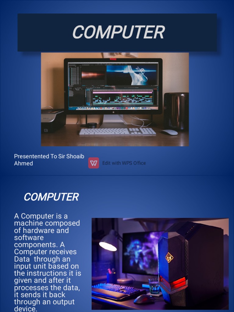 Computer: Presentented To Sir Shoaib Ahmed | PDF | Technology & Engineering