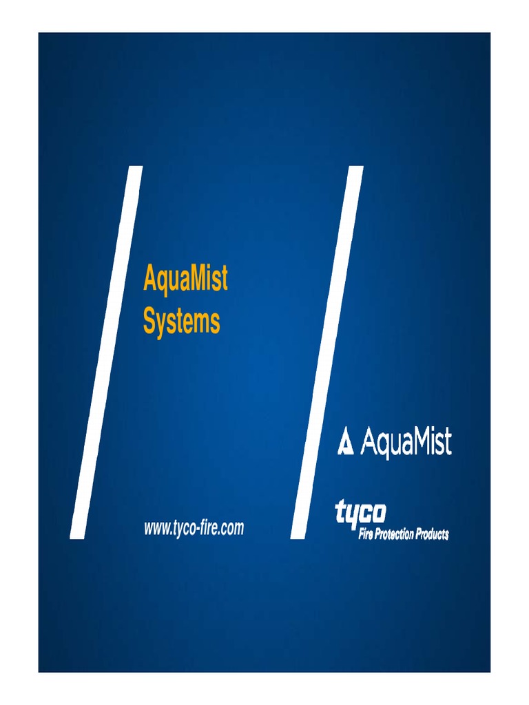 Topic 5 Aqua Mist Systems PDF Fire Sprinkler System Gases