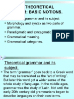 Theoretical Grammar Basics