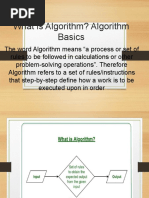 What Is Algorithm? Algorithm Basics