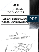 Unit 2 Lesson 3 - Liberalism Versus Conservatism