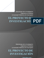 El proyecto de investigación