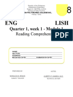 ENG Lish: Quarter 1, Week 1 - Module 1