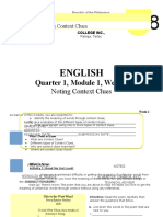 English: Quarter 1, Module 1, Week 1