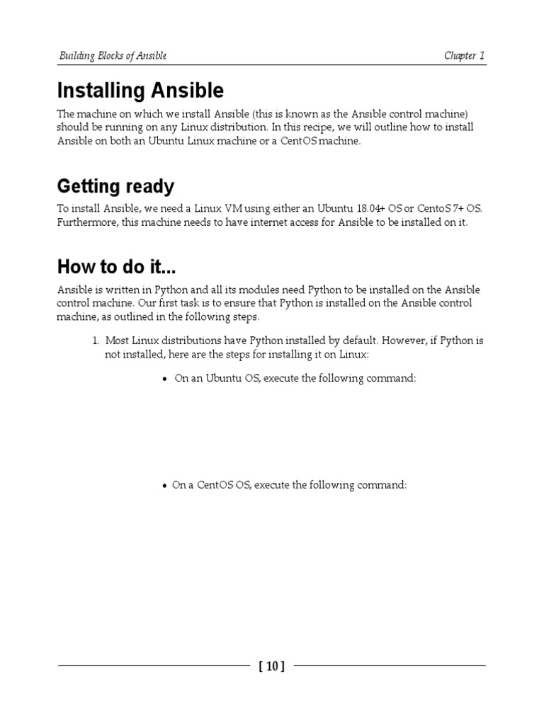 Ansible Installation Guide for Linux | PDF | Fedora (Operating System ...