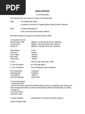 sales contract