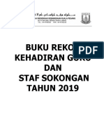 Buku Rekod Kehadiran Guru Dan