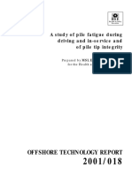 A Study of Pile Fatigue During Driving and In-Service and of Pile Tip Integrity