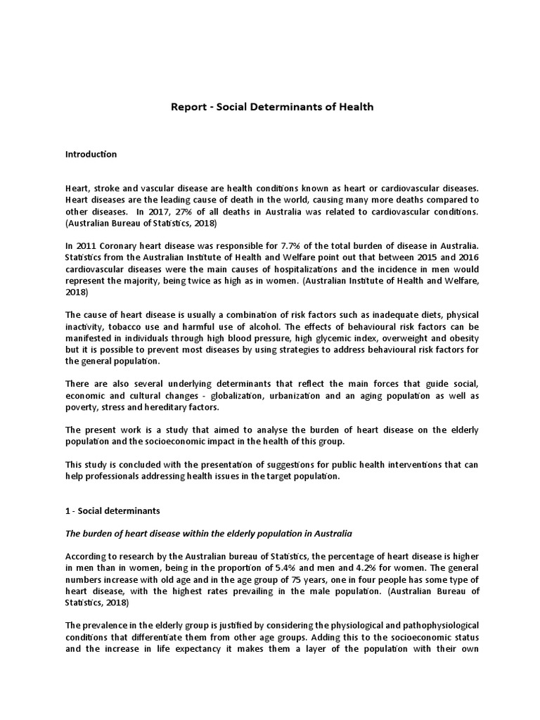 PUBH6000 Social Determinants of Health | PDF | Cardiovascular Diseases ...