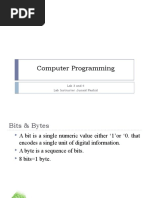 Computer Programming: Lab 3 and 4 Lab Instructor: Junaid Rashid